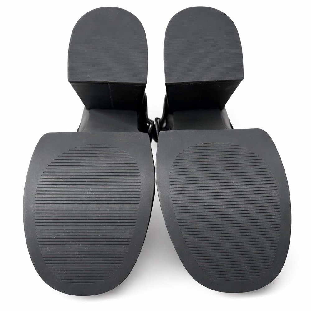 Steve Madden Carly Black Leather Mary Jane Platforms - Picture 6 of 9